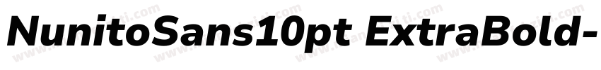 NunitoSans10pt ExtraBold字体转换
